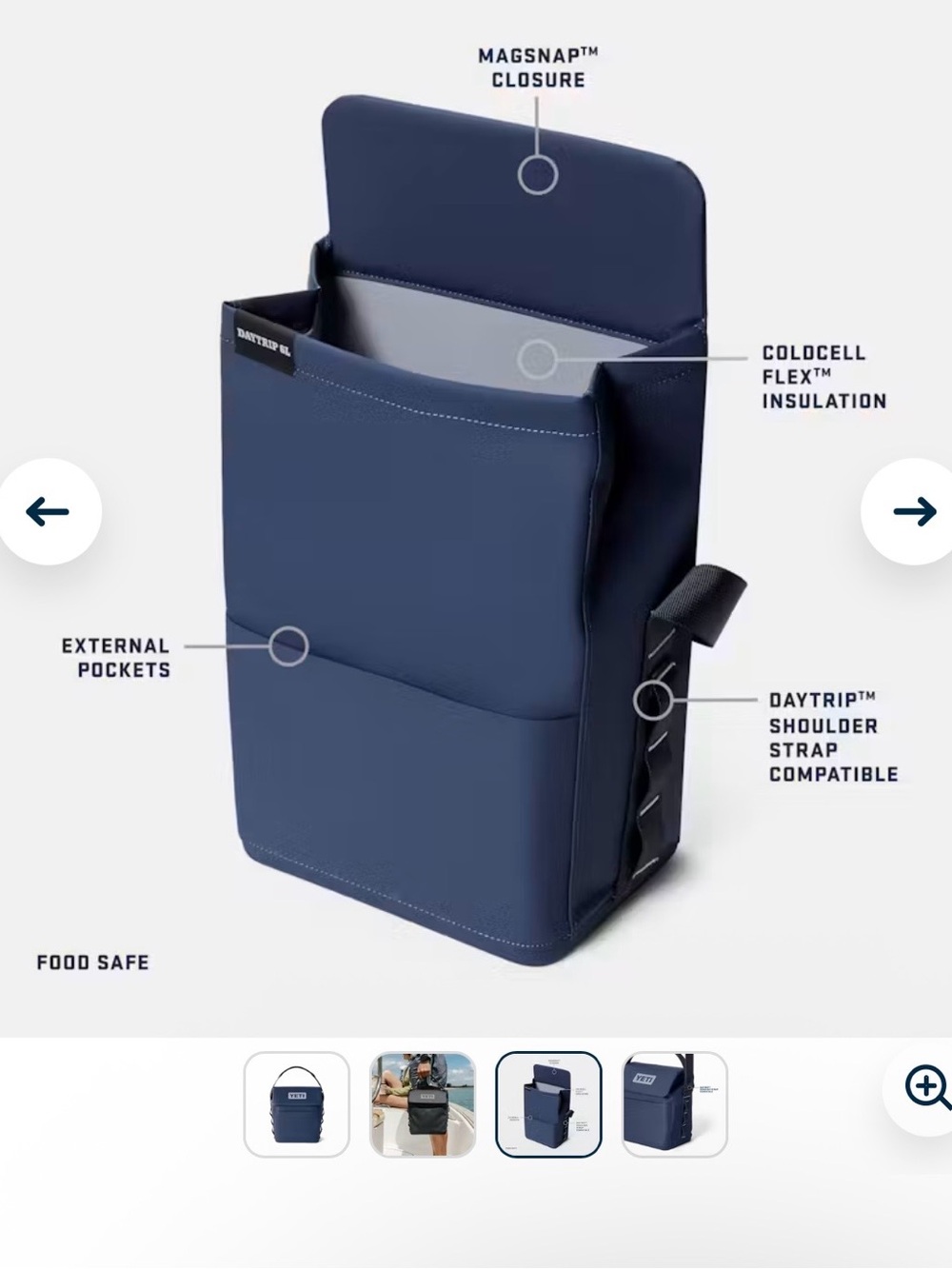 Yeti Daytrip 6L Lunch Bag - Navy Blue - Picture 3 of 15